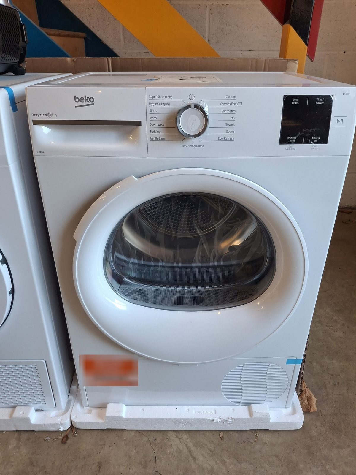 A new Beko tumble dryer on the shop floor